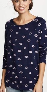Joie Annora Lips Sweatshirt Soft Navy